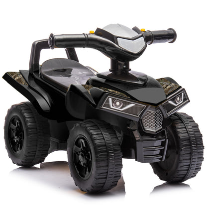 RealTree: Quad Push Car - Black - Foot-To-Floor Ride-On Toy, Toddlers-Kids 12mo+