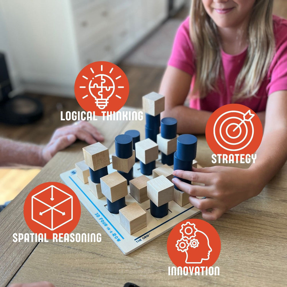 Foros: 3D Four-in-a-Row - Spatial Strategy Game, Ages 6+, 2 or 4 Players