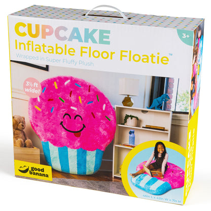 Good Banana 42 inch Cupcake Floor Floatie - Plush Personal Couch