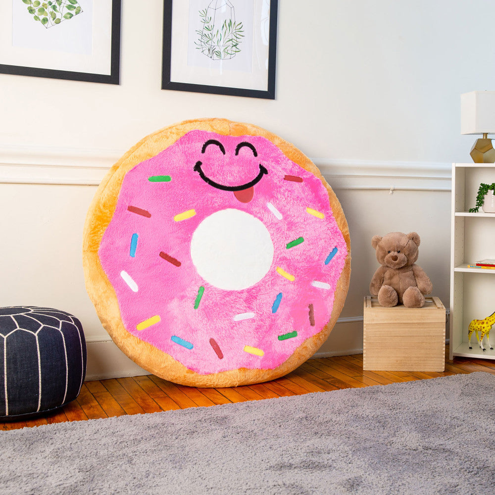 Good Banana Donut-Shaped Plush Floor Floatie - Comfy Kids' Lounger