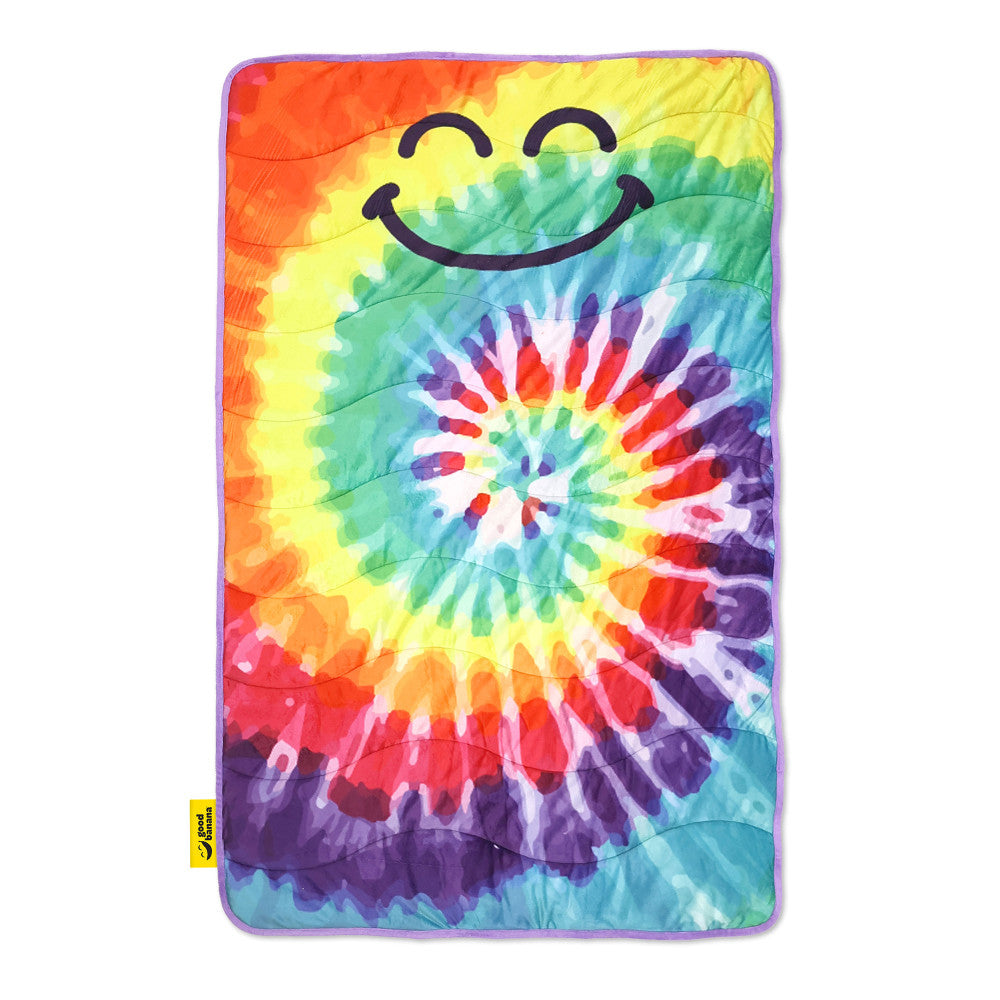 Good Banana Kids Tie Dye Weighted Blanket ‚Äì Soft Coral Fleece