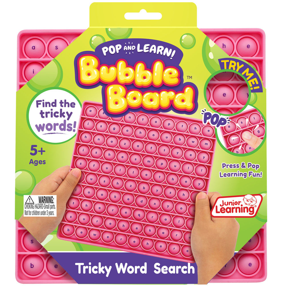 Educational Tricky Word Search Bubble Board - Dual-Sided Learning Toy