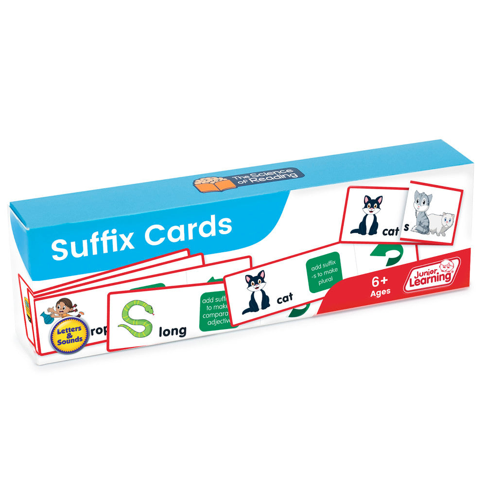 Junior Learning Suffix Flashcards - Educational Spelling Game