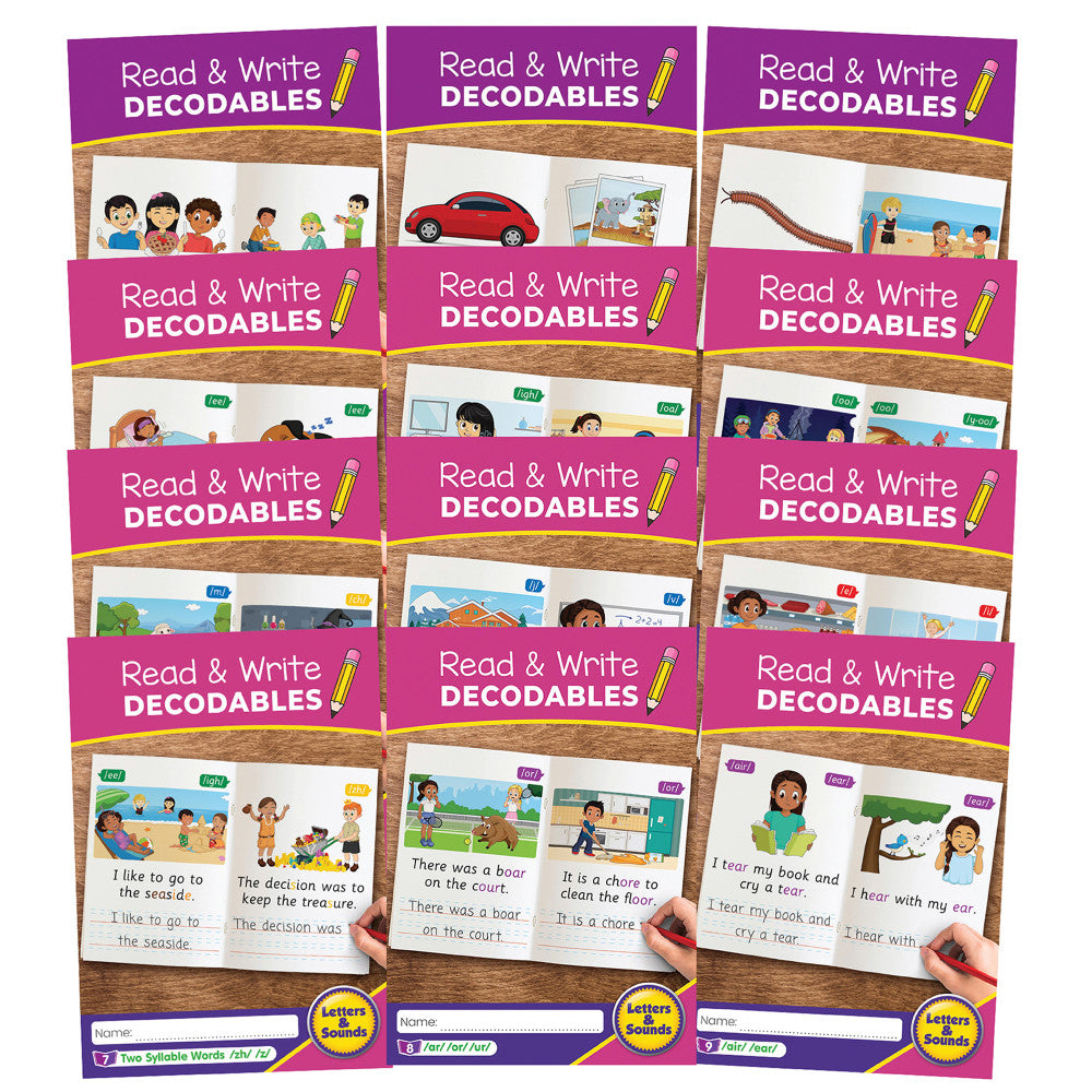 Junior Learning Read & Write Decodables Set B - Phonics and Handwriting Skills