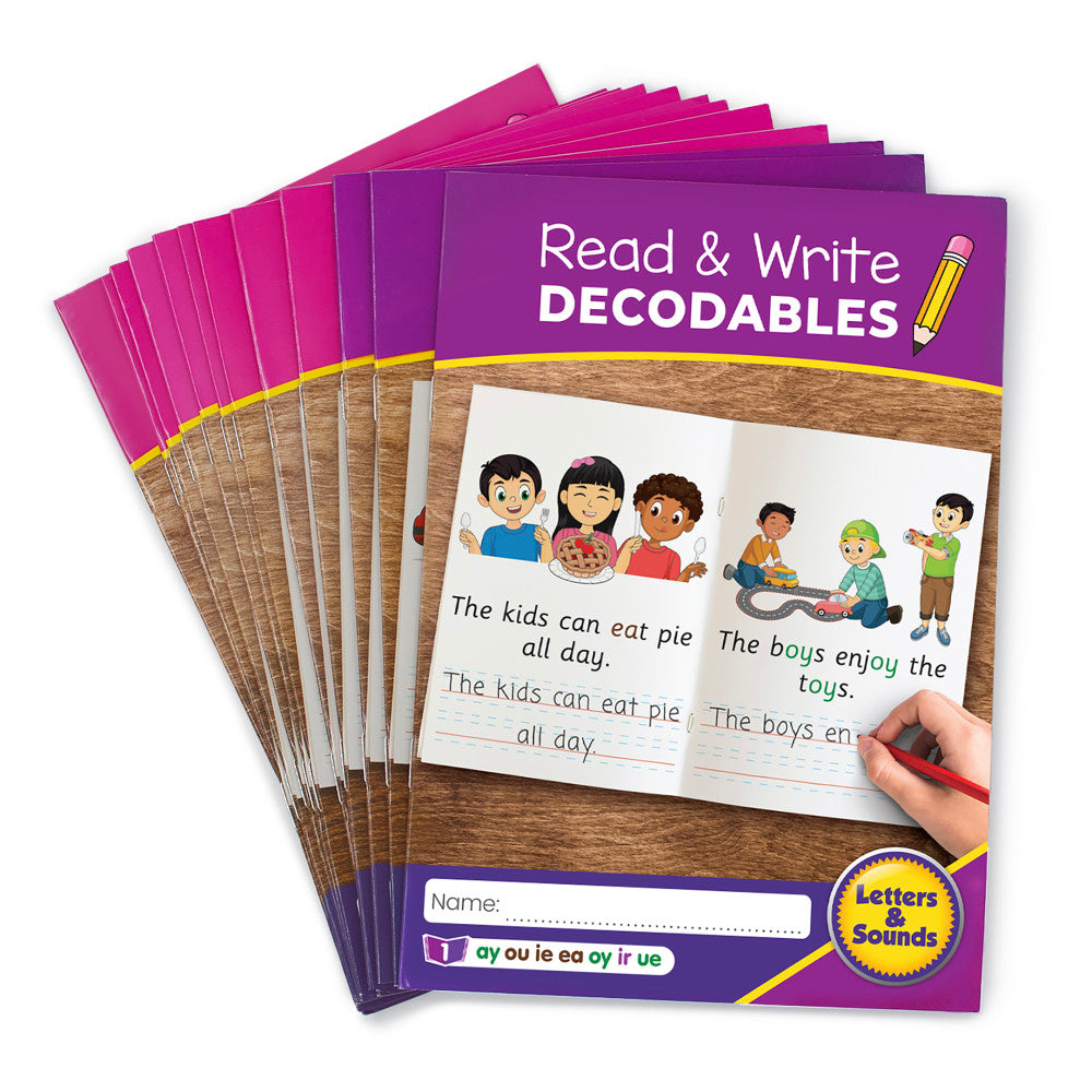 Junior Learning Read & Write Decodables Set B - Phonics and Handwriting Skills