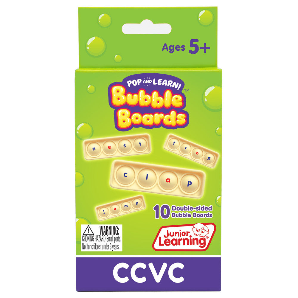 Junior Learning CCVC Bubble Boards - Phonics Blending Game