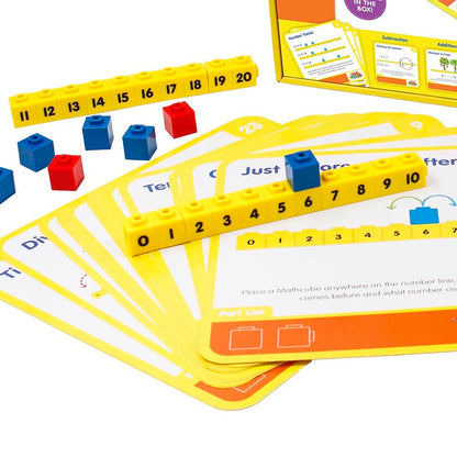 Junior Learning Mathcubes Number Lines - 30 Activity Set - Educational Math Toy
