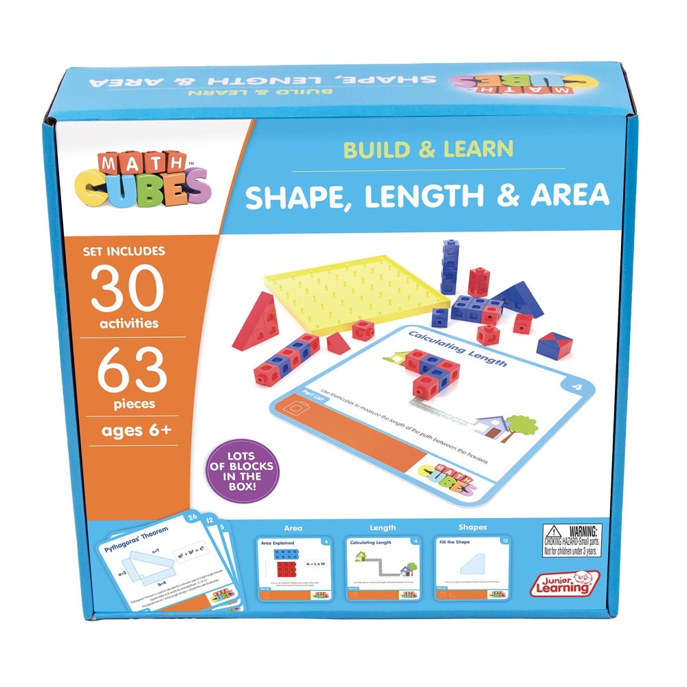 Junior Learning Mathcubes Set - Geometric & Measurement Exploration Kit