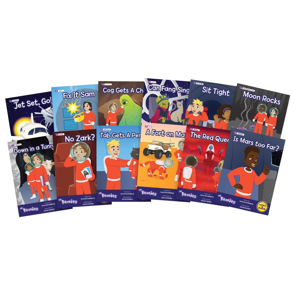 Beanstalk Books: The Beanies Hi-Lo Diversity Decodables 12-Book Set - Phase 3