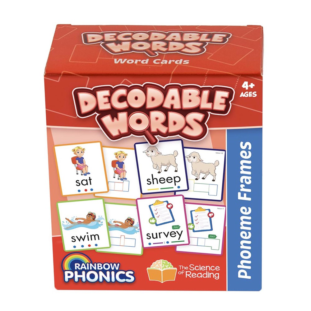 Junior Learning Rainbow Phonics - Interactive Decodable Word Cards - 160 Pieces