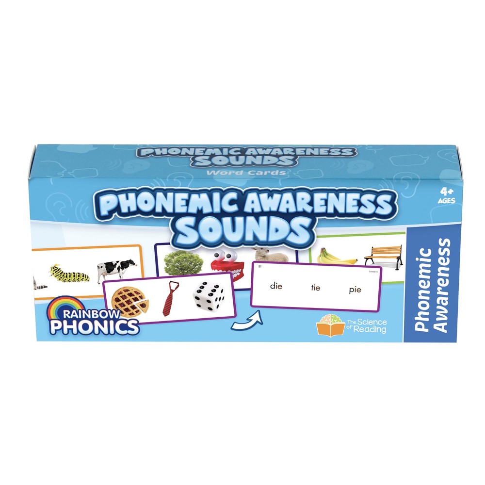 Junior Learning Rainbow Phonics - Phonemic Awareness Sounds - 101 Educational Word Cards