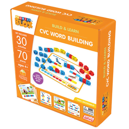 Junior Learning: Rainbow Phonics Blox: CVC Word Building - Phase 2, Kids 4+