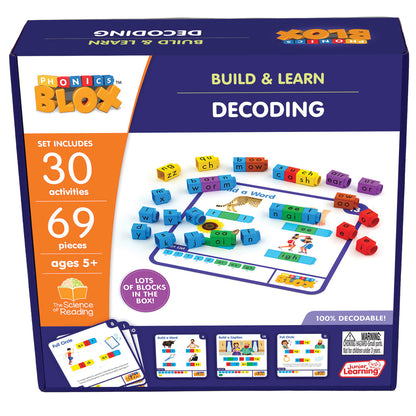 Junior Learning: Rainbow Phonics Blox: Decoding - Phase 3, Kids Ages 5+