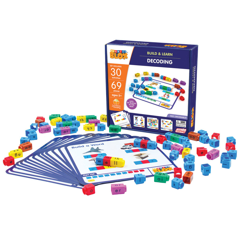 Junior Learning: Rainbow Phonics Blox: Decoding - Phase 3, Kids Ages 5+