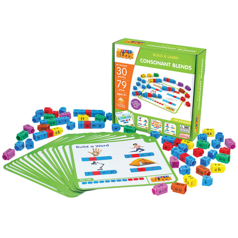 Junior Learning: Rainbow Phonics Blox: Consonant Blends - Phase 4, Kids 5+