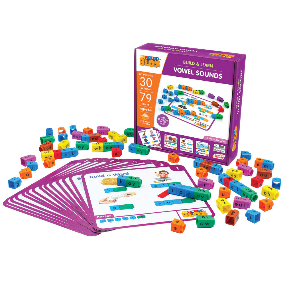 Junior Learning: Rainbow Phonics Blox: Vowel Sounds - Phase 5, Kids 5+