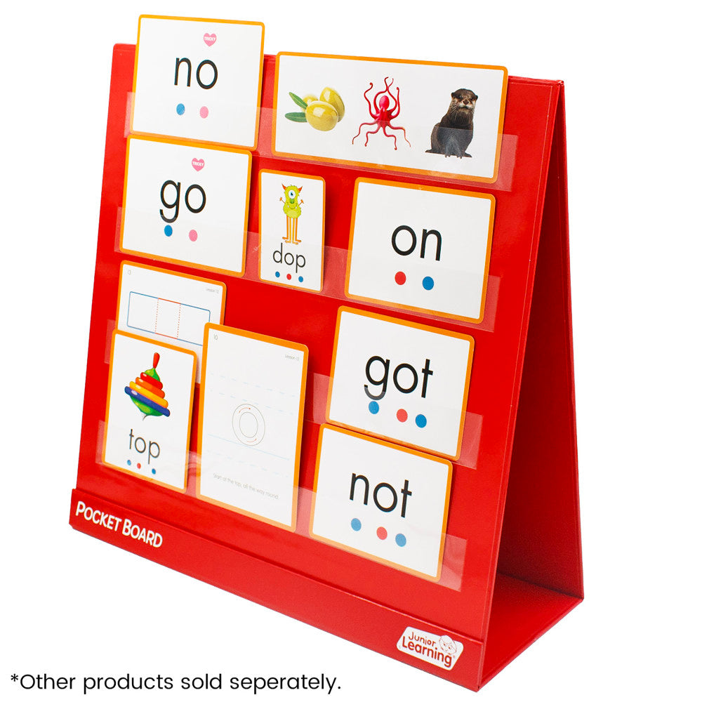 Junior Learning Tabletop Desk Pocket Board Chart, Double Sided