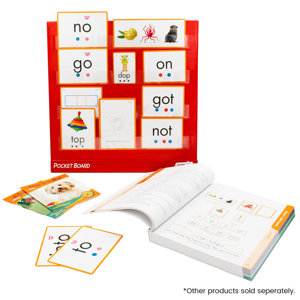 Junior Learning Tabletop Desk Pocket Board Chart, Double Sided