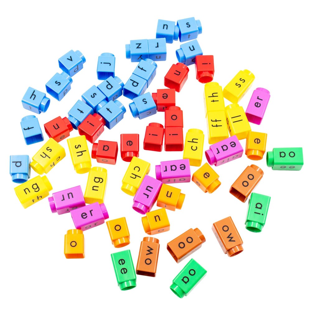 Junior Learning: Rainbow Phonics - Phonics Blox  Set - 58 Color-Coded Blocks