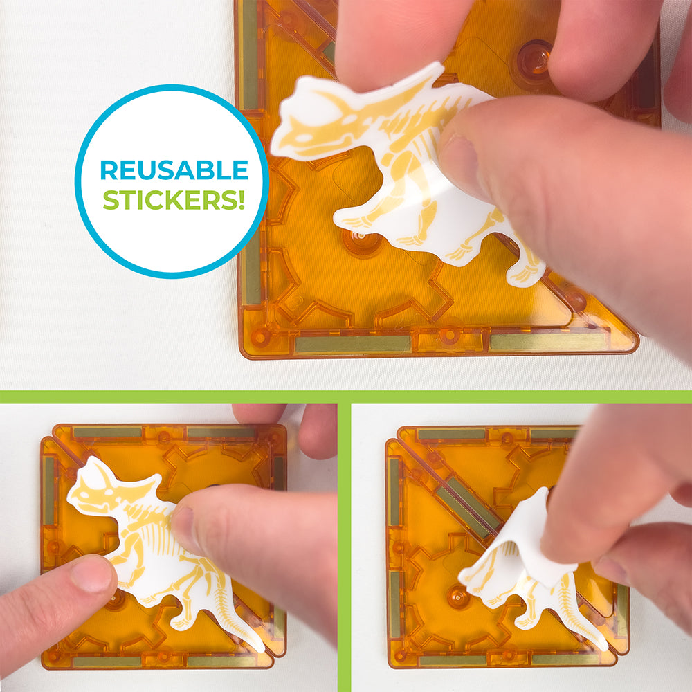 Tytan Magnetic Tiles Dinosaur Kit - 60Pcs