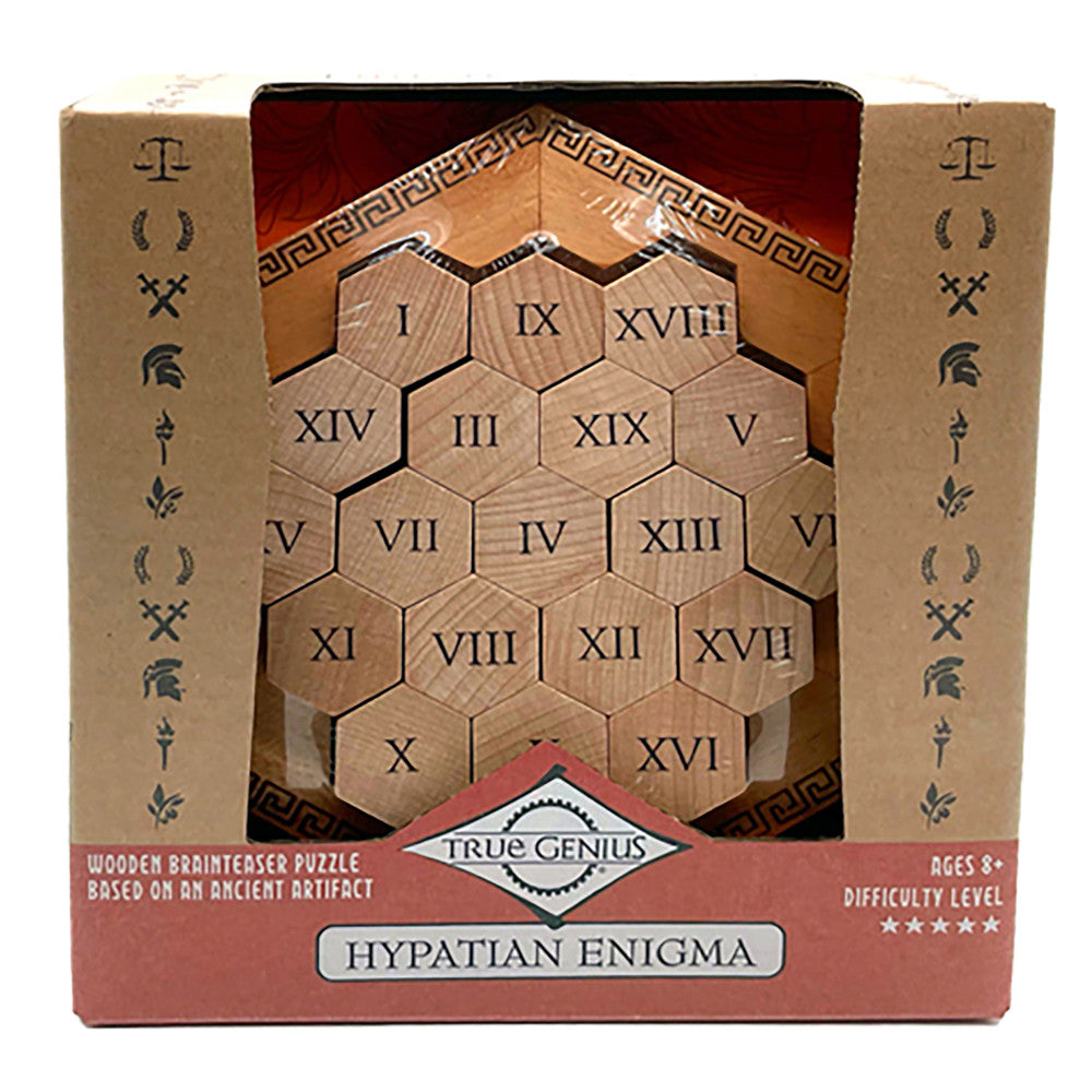 Project Genius True Genius Hypatian Enigma - Wooden Brain Teaser Puzzle