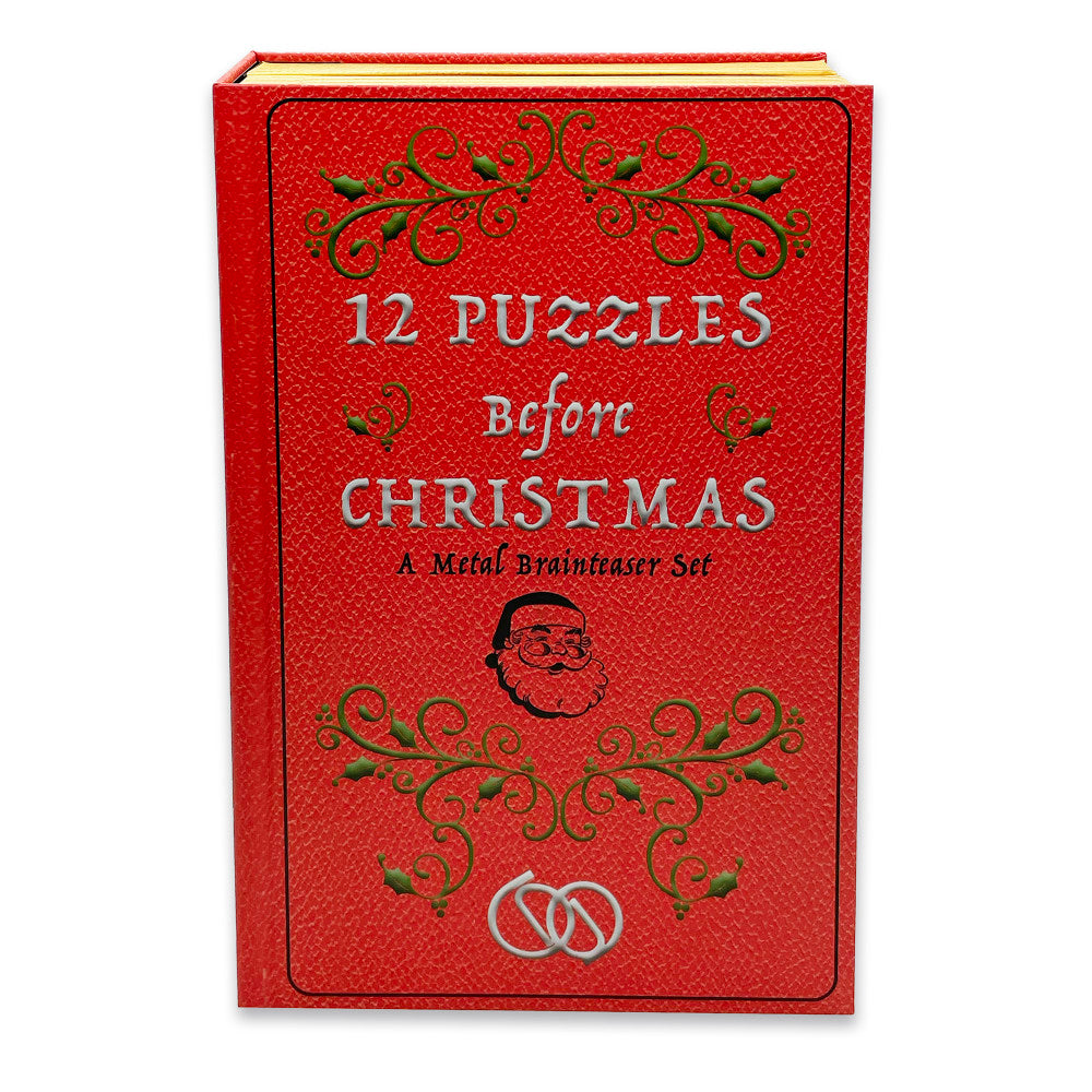 Holly Jolly 12-Piece Metal Puzzle Advent Calendar Book