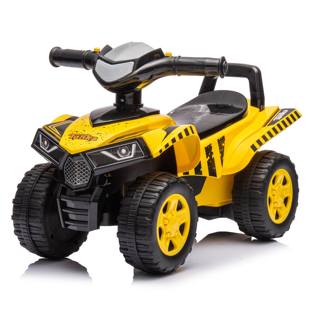 Tonka: Quad Push Car - Yellow - Foot-To-Floor Ride-On Toy, Toddlers & Kids 12mo+