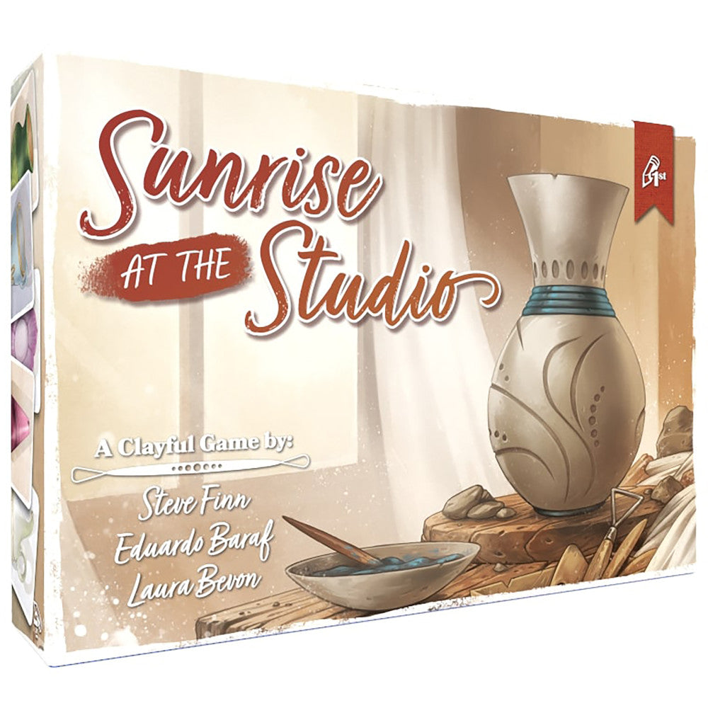 Pencil First Games: Sunrise at the Studio - Pottery Set Collection & Drafting Board Game, Ages 14+, 1-4 Players