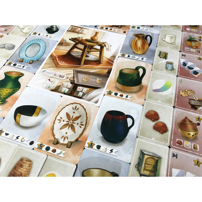 Pencil First Games: Sunrise at the Studio - Pottery Set Collection & Drafting Board Game, Ages 14+, 1-4 Players