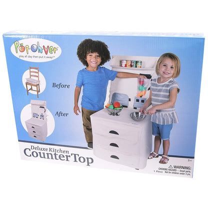 PopOhVer Deluxe Pretend Play Kitchen Counter Set