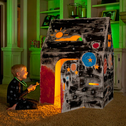 Easy Playhouse Creative Cardboard Fort - Indoor & Outdoor Art Fun