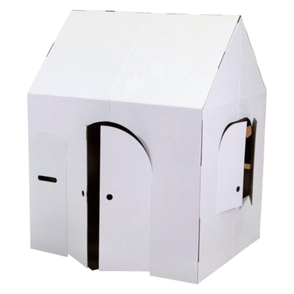 Easy Playhouse Blank Crafty Cottage - Creative Cardboard Playhouse