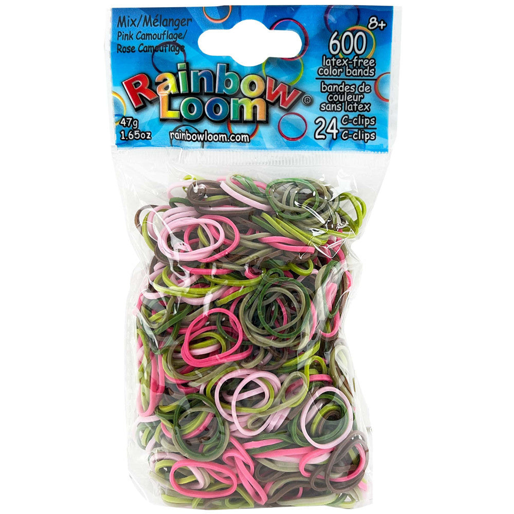 Rainbow Loom Pink Camo Rubber Bands Refill Pack - 600+ Pieces