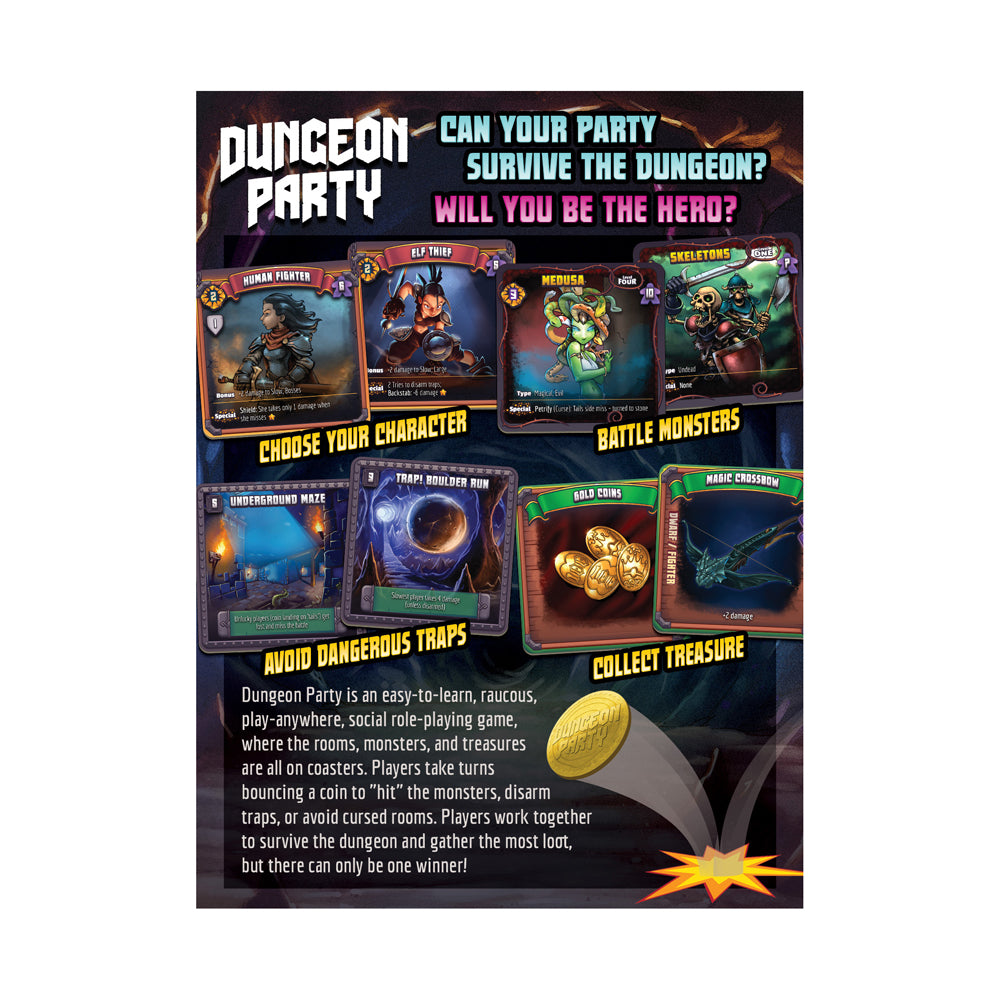 Dungeon Party Starter Set - Social Role-Playing Coaster Game