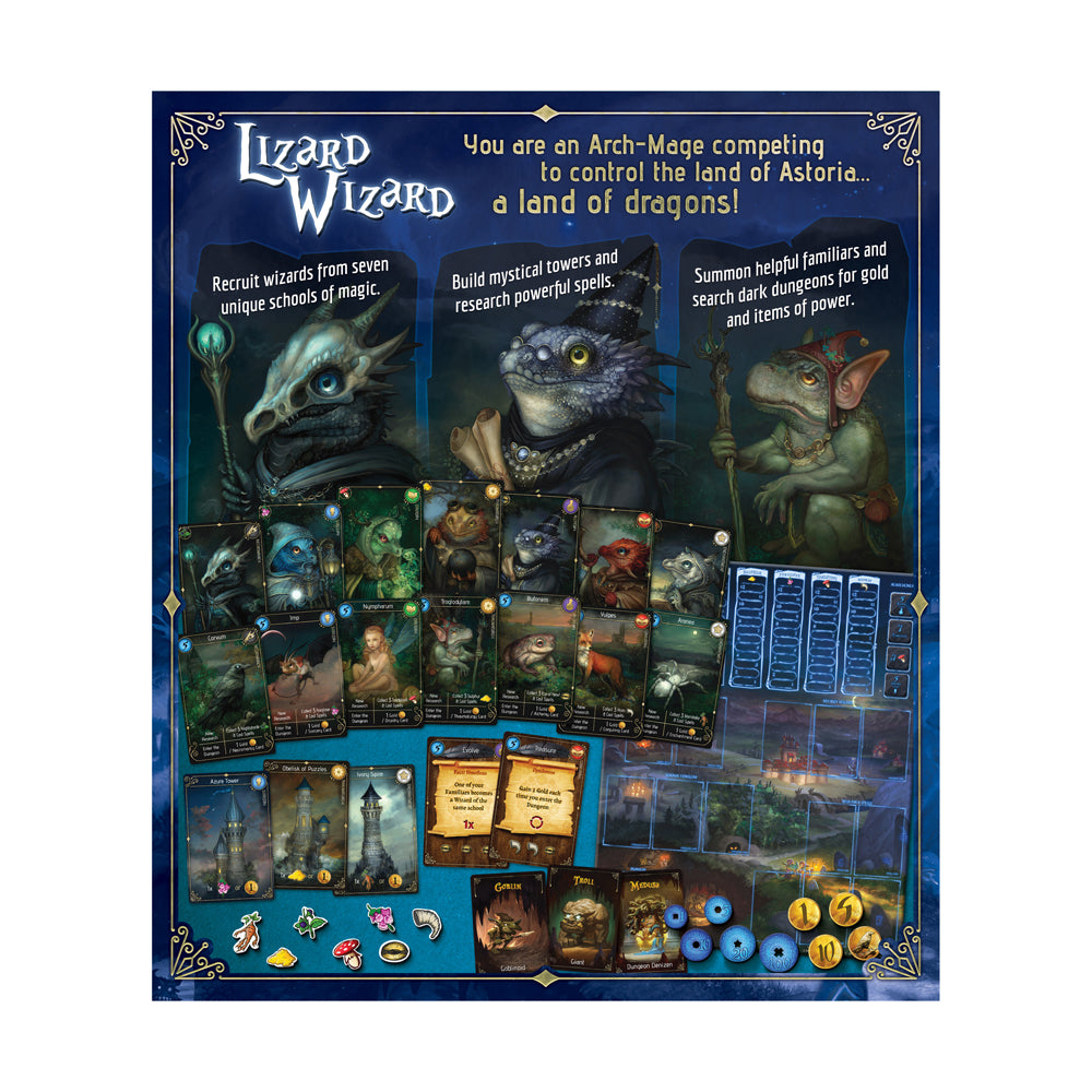 Lizard Wizard Strategic Fantasy Board Game by Forbidden Games