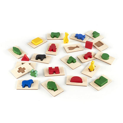 Guidecraft 3D Feel & Find - Educational Wooden Shape Puzzle Game