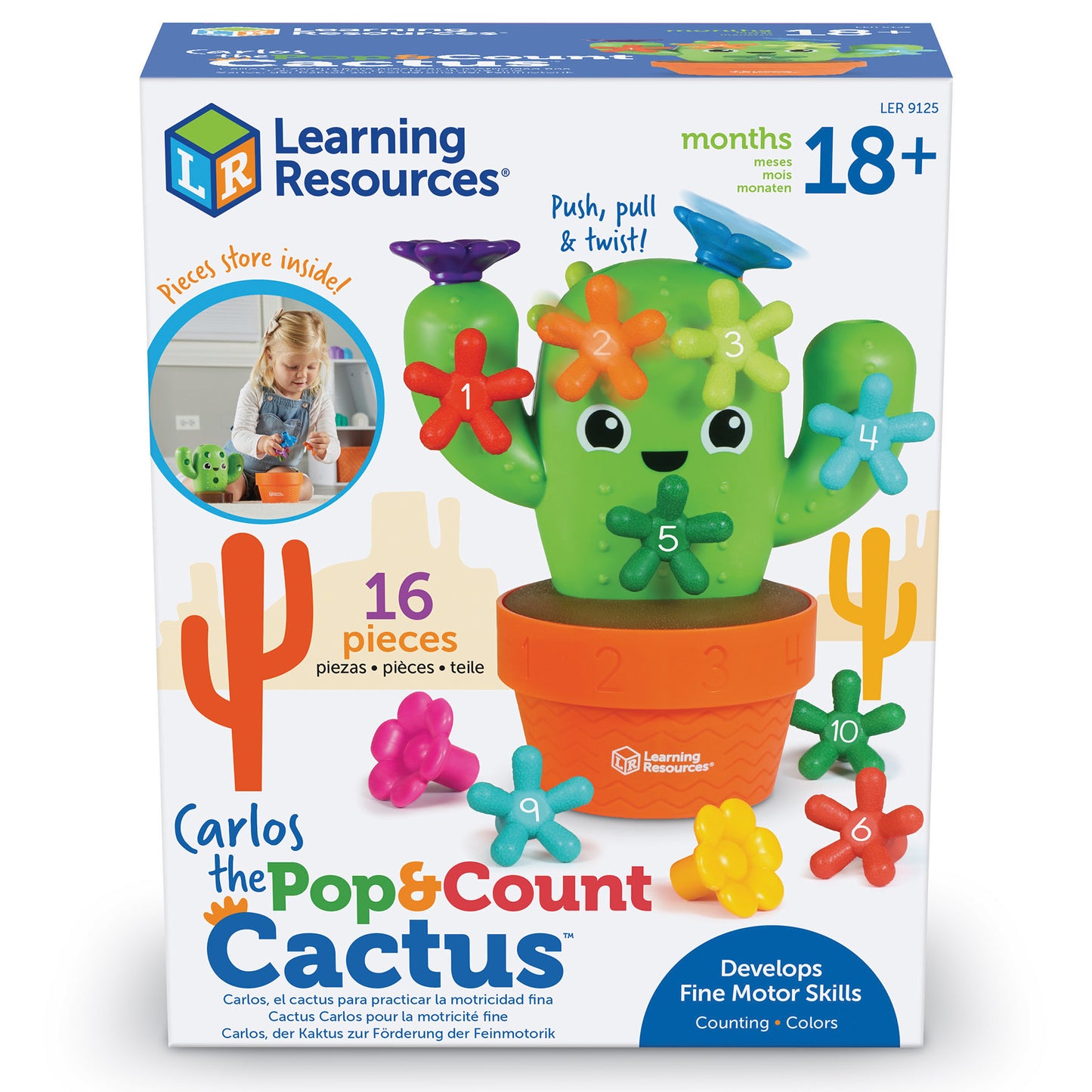 Learning Resources Carlos the Pop & Count Cactus - Interactive Counting Toy