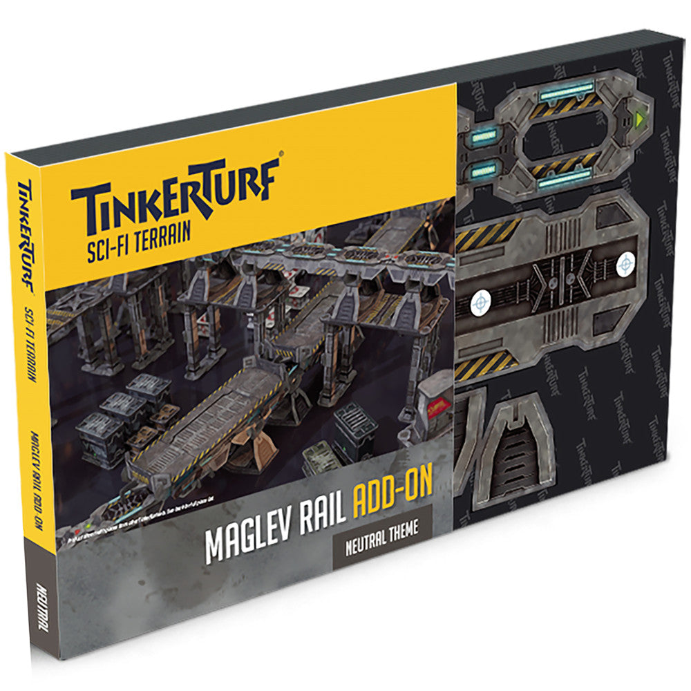 TinkerTurf Sci-Fi Terrain: MagLev Rail Expansion Set - Neutral Theme