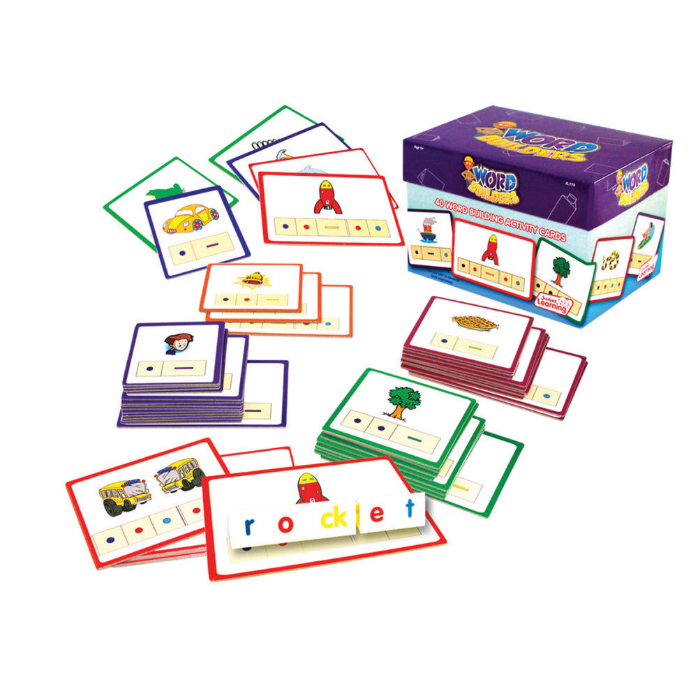 Junior Learning Word Builders Activity Cards - Educational Math Games