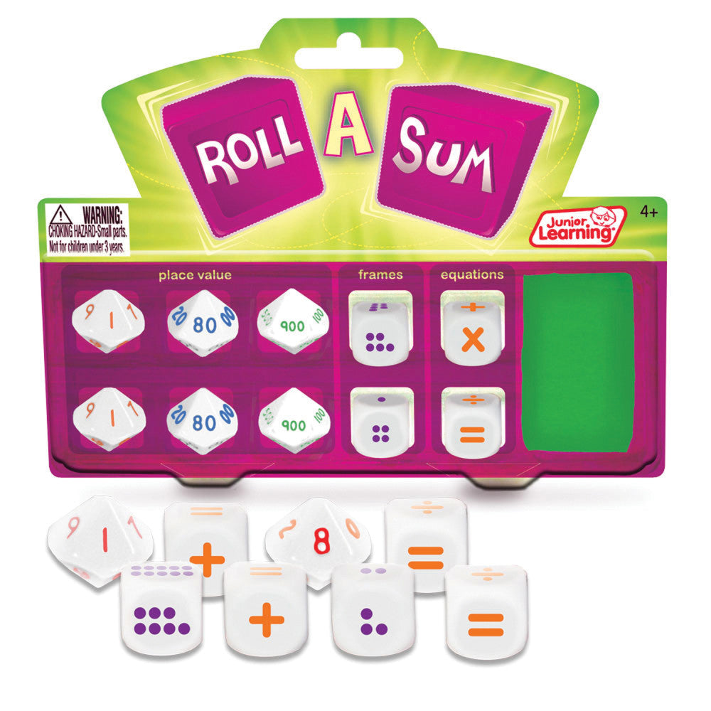 Roll A Sum Junior Learning Game - Educational Math Dice Set for Ages 5-6