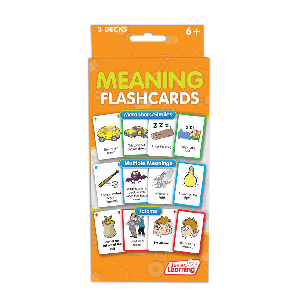 Junior Learning Meaning Flashcards Set - Educational Tool for Ages 6-9+