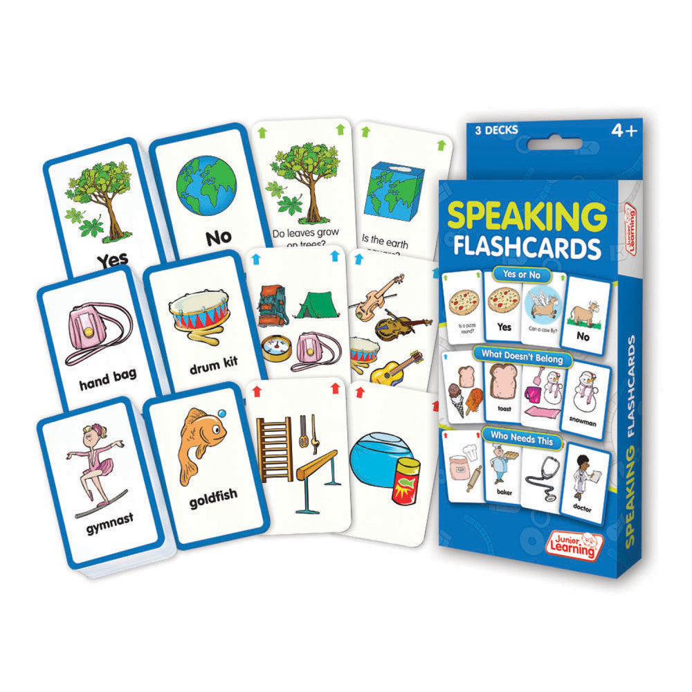 Junior Learning Speaking Flashcards Set - Interactive Learning for Ages 4-6