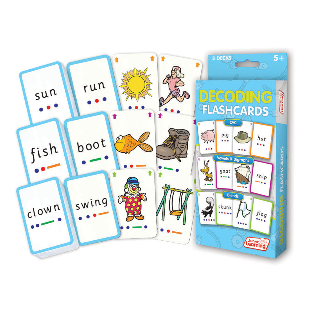 Junior Learning Decoding Flashcards - Interactive Educational Tool