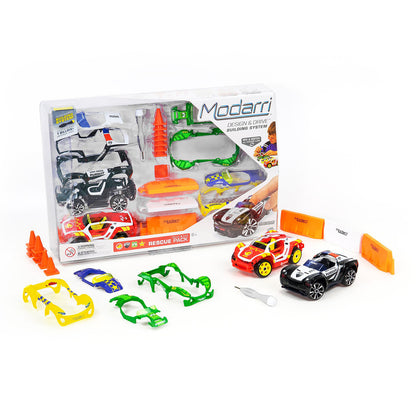 Modarri: Deluxe 2 Car Rescue Pack - DIY Design & Build Toy Cars, Kids Ages 6+