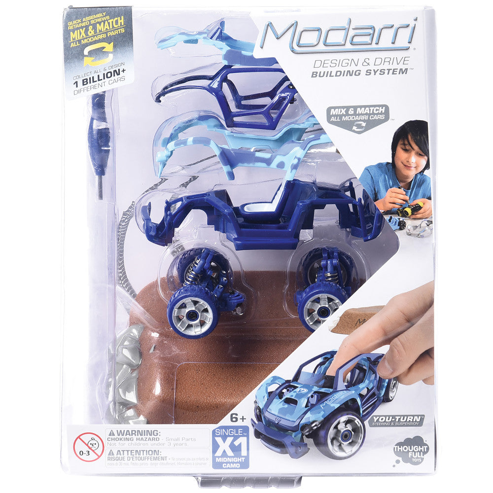 Modarri: Midnight Camouflage - Single DIY Design & Build Toy Car, Kids Ages 6+