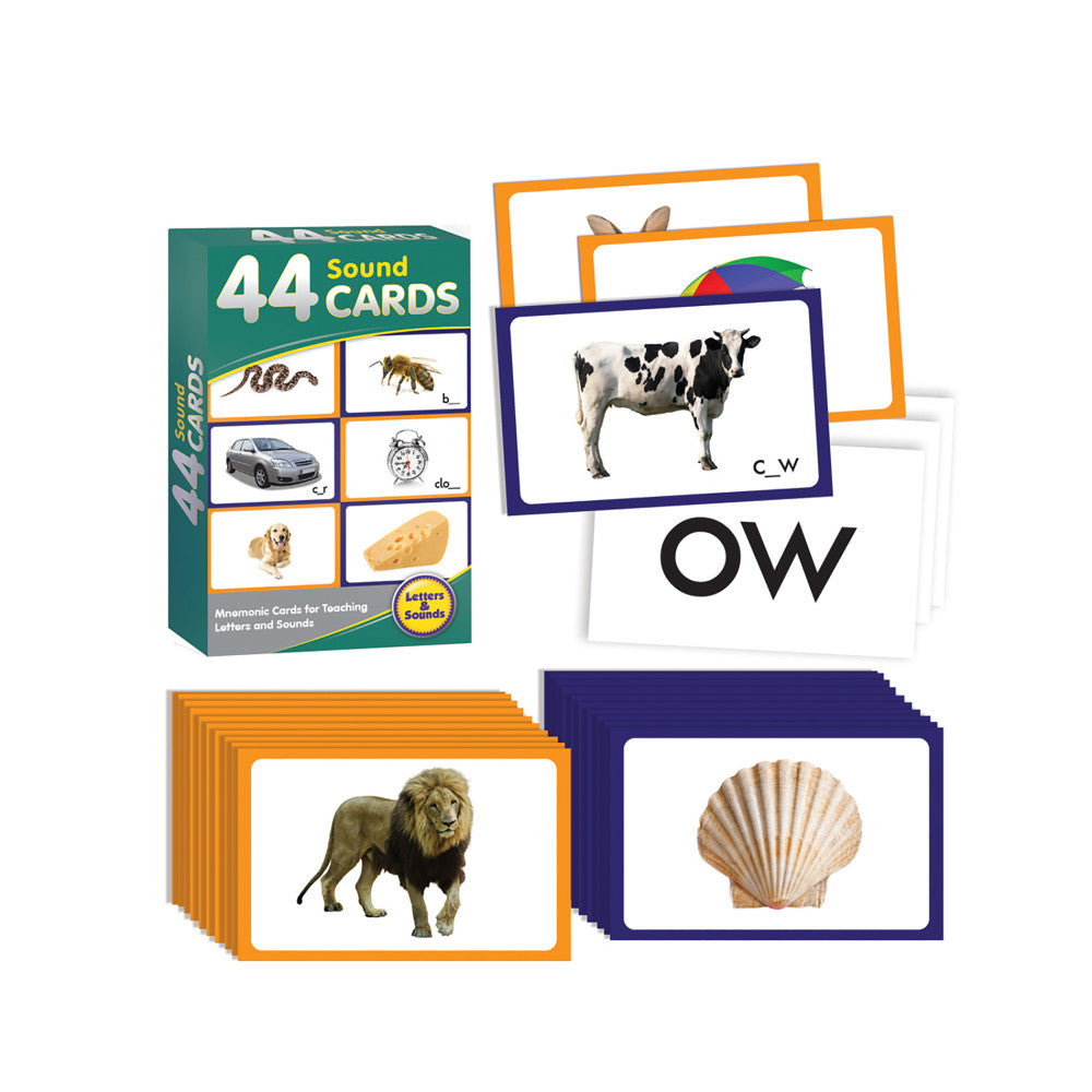 Junior Learning 44 Sound Cards - Phonics Learning Set for Ages 4+