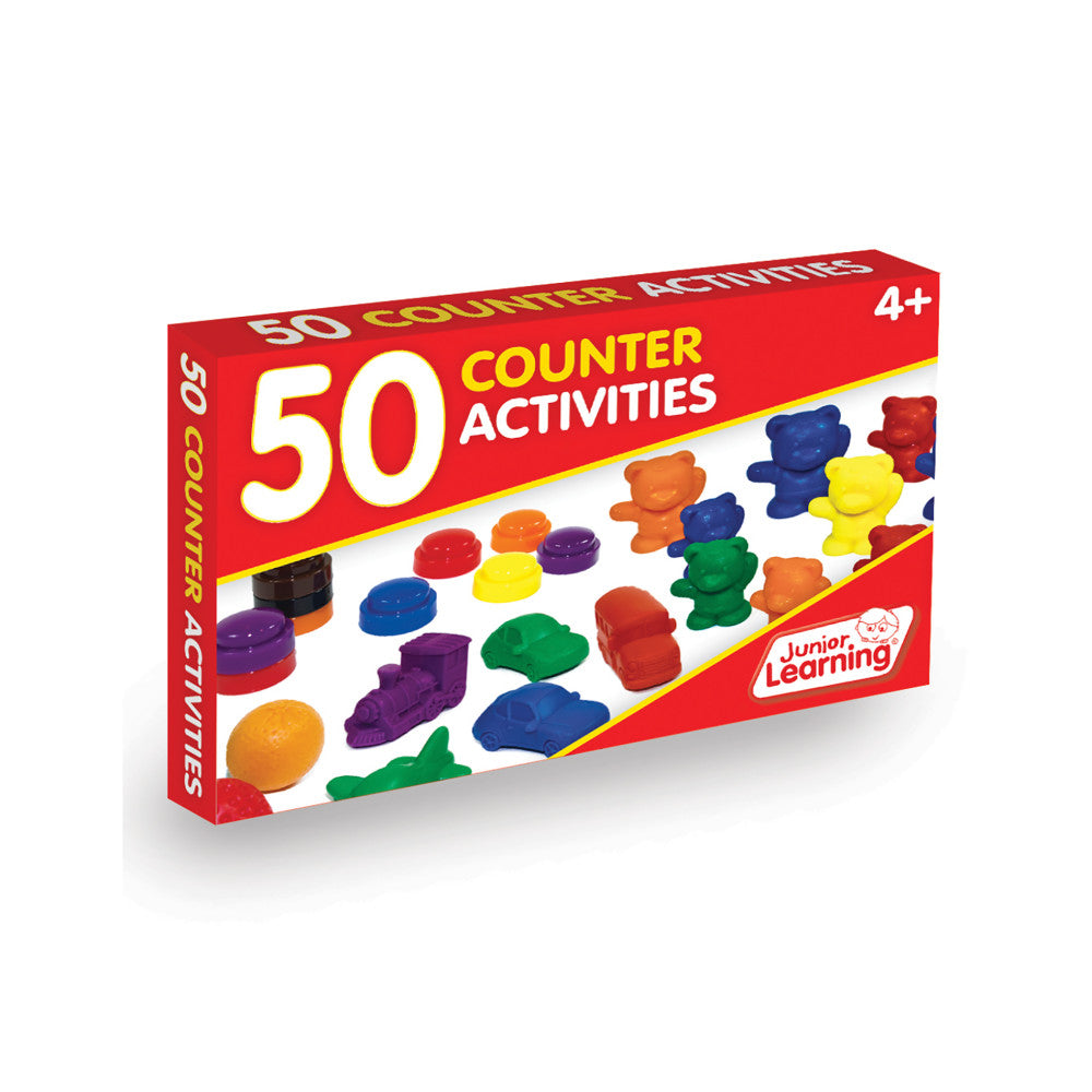 Junior Learning 50 Counter Activities Set - Educational Math Games for Ages 4-6