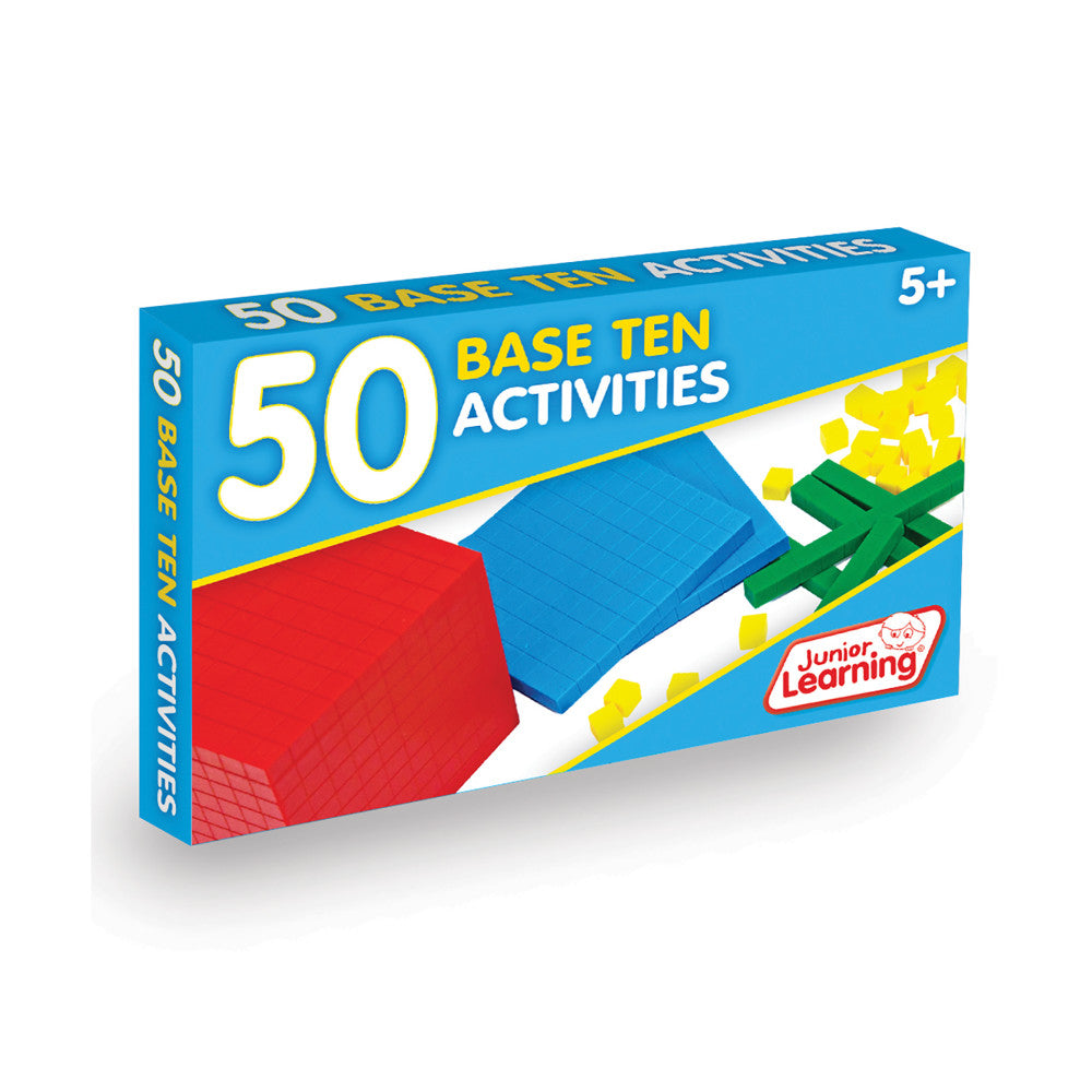 Junior Learning 50 Base Ten Activities Set - Educational Math Toy for Ages 4-6+