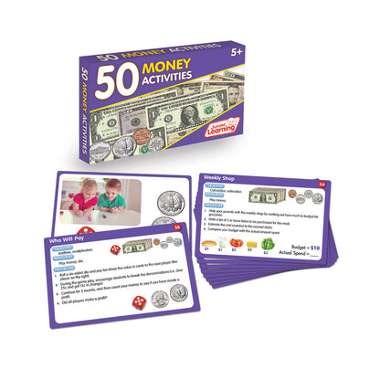 Junior Learning 50 Money Activities Set - Educational Math Toy for Ages 5-8