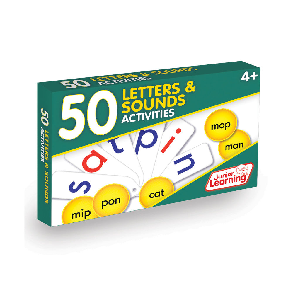 Junior Learning 50 Letters & Sounds Activities Set - Phonics Learning Tool